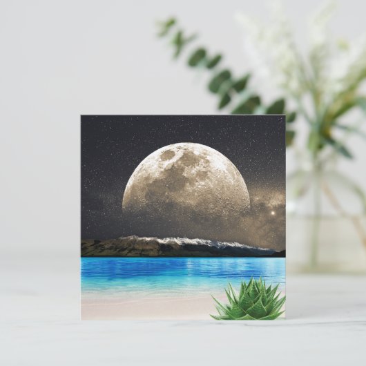 maan en strand (Staand voorkant)