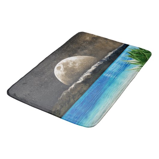 maan en strand badmat (Gekanteld)