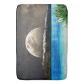 maan en strand badmat (Voorkant Verticaal)