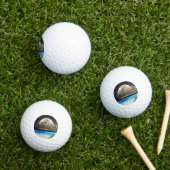 Maan en strand golfballen (Insitu Gras)
