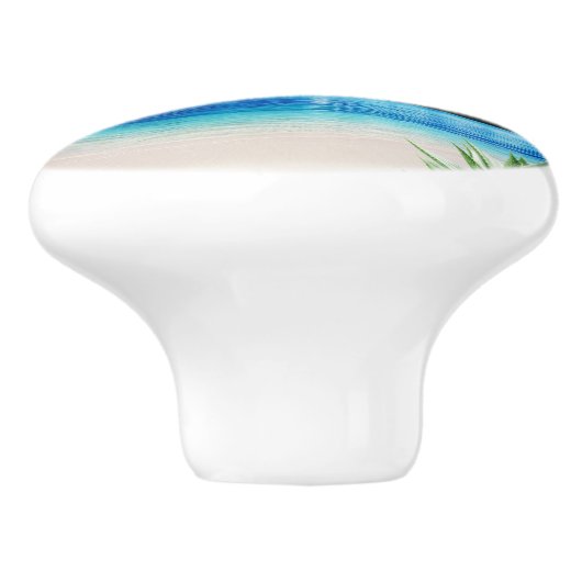 maan en strand keramische knop (Zijkant)