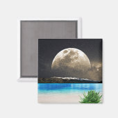 Maan En Strand Magneet (Voorkant / Achterkant)