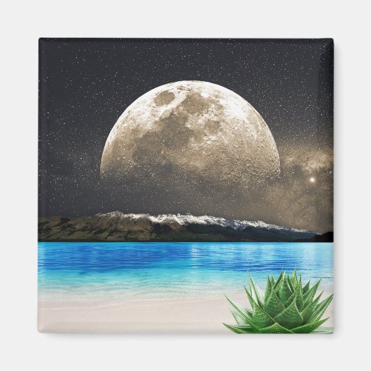Maan En Strand Magneet (Voorkant)