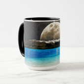 Maan en strand mok (Voorkant links)
