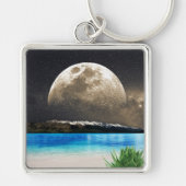 Maan En Strand Sleutelhanger (Voorkant)