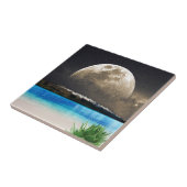 maan en strand tegeltje (Zijkant)
