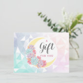 Maan en Succulenten Kaart van het Mystic Cadeat Ce (Staand voorkant)