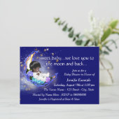 Maan en terug Baby shower Kaart (Staand voorkant)