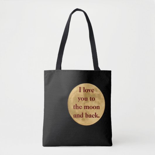 Maan en terug - Boodschappentas Tote Bag (Voorkant)