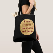 Maan en terug - Boodschappentas Tote Bag (Dichtbij)
