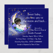 Maan en terug etnisch Baby shower Kaart (Voorkant / Achterkant)