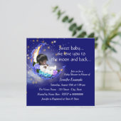 Maan en terug Etnische babyshower Kaart (Staand voorkant)