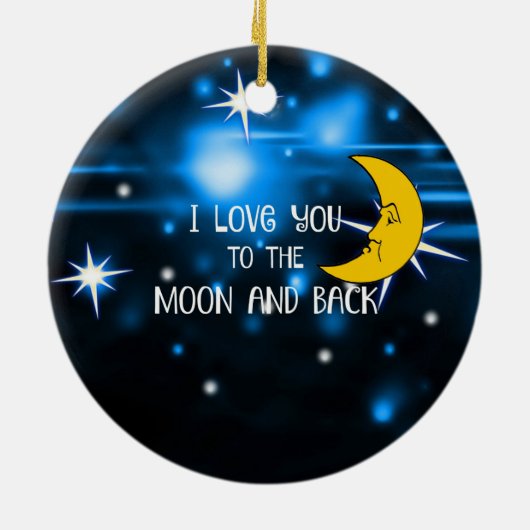 Maan en terug, populair ontwerp, keramisch ornament (Achterkant)