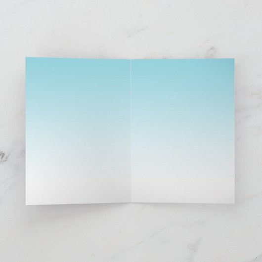 Maan en terug sterren Aqua Ombre Kaart (Binnen)