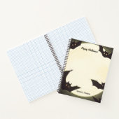 Maan en vleermuizen blij Halloween Notitieboek (Binnen)