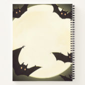 Maan en vleermuizen blij Halloween Notitieboek (Achterkant)