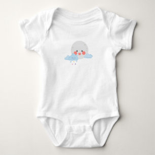 Maan en wolk leuk ontwerp romper