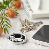 Maan en wolk sleutelhanger (Zijkant)