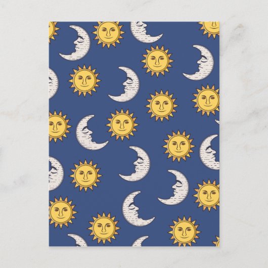 Maan en Zon Briefkaart (Voorkant)