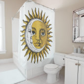 Maan en Zon - Dag en Nacht Douchegordijn (In situ)