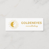 Maan en Zon Elegante Esthetische Schoonheidssalon  Mini Visitekaartje (Voorkant)