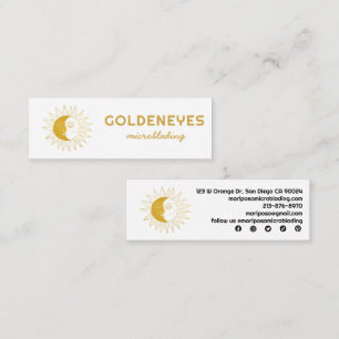 Maan en Zon Elegante Esthetische Schoonheidssalon Mini Visitekaartje
