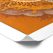 Maan en Zon, esoterisch, Astrologie boho fan Poster (Hoek)