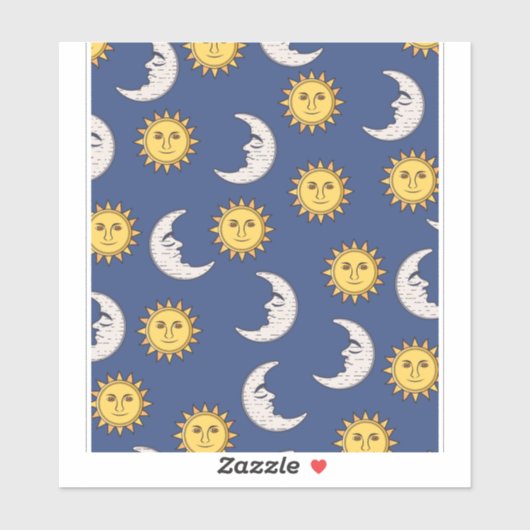 Maan en Zon Sticker (Vel)