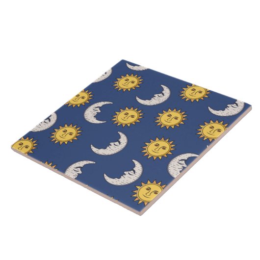 Maan en Zon Tegeltje (Zijkant)