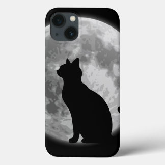 Maan en zwarte kat Case-Mate iPhone case