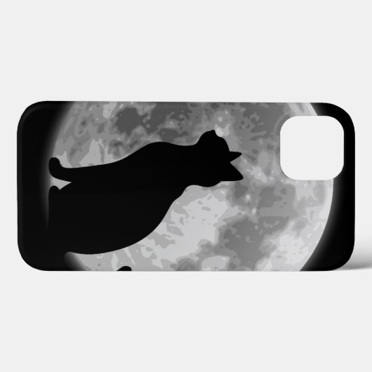 Maan en zwarte kat Case-Mate iPhone case (Achterkant (horizontaal))