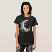 Maan fantasie nacht hemel elegant 3D hemels chic T-shirt (Voorkant volledig)
