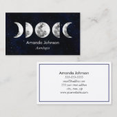 Maan Fasen Astrologie Yoga Holistische Genezer Visitekaartje (Voorkant / Achterkant)