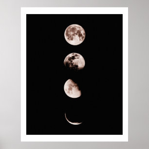 Maan Fasen Wall Art – Hemelse Huis Decor Poster