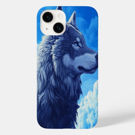 🐺 Maan Gehuil iPhone Hoesje (Achterkant)