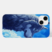 🐺 Maan Gehuil iPhone Hoesje (Achterkant (horizontaal))