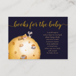 Maan gemaakt van kaasboeken voor de baby informatiekaartje