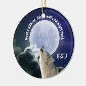 Maan getuige: de wolf's middernacht huilen Aanpass Keramisch Ornament (Links)