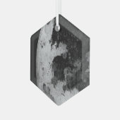 maan glas ornament (Voorkant links)