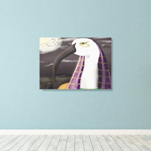 Maan God Thoth Canvas Kunst (Insitu (Houten vloer))