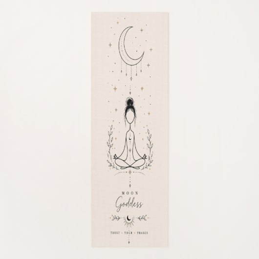 Maan Godin Meditatie Yoga Mat (Voorkant)