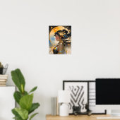 Maan Godin Mooie Vrouw Kunst Hemelse Sterren Poster (Thuiskantoor)