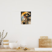 Maan Godin Mooie Vrouw Kunst Hemelse Sterren Poster (Keuken)