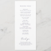 maan grillige bruiloft programmakaart (Achterkant)