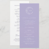 maan grillige bruiloft programmakaart (Voorkant / Achterkant)