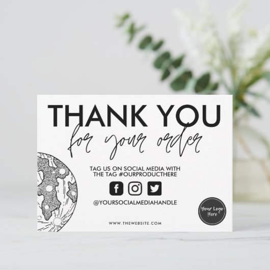 Maan Hand Tekening Sterrenruimte invoegen Elegant (Staand voorkant)