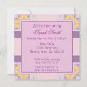 Maan, hart en Baby, gierig Baby shower Kaart (Achterkant)