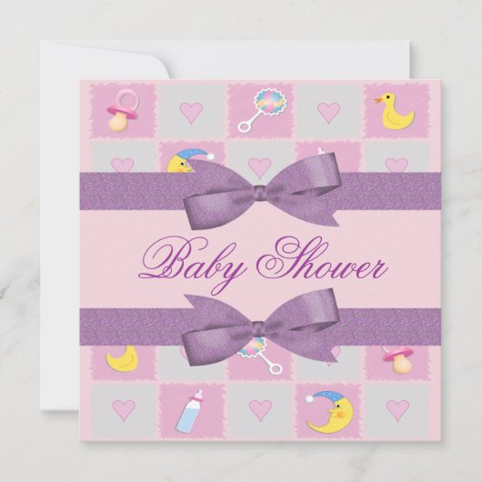 Maan, hart en Baby, gierig Baby shower Kaart (Voorkant)