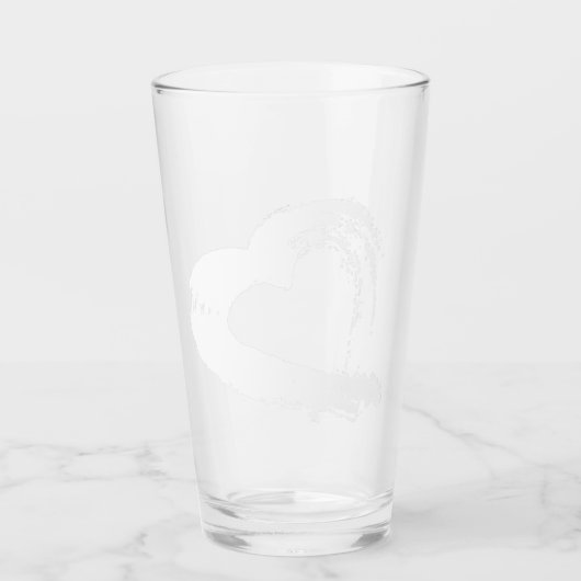 Maan Hart Glas Tumbler (Voorkant)