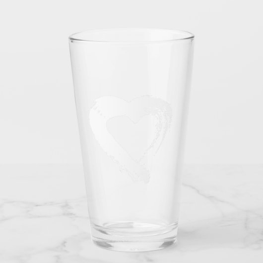Maan Hart Glazen Tumbler (Voorkant)